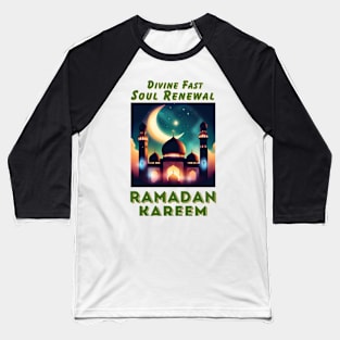 RAMADAN KAREEM, Divine Fast Soul Renewal, celebrate the holy month of Ramadan beautifully Baseball T-Shirt